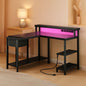 47 Inch L Shaped Gaming Computer Desk Power Outlets Plus