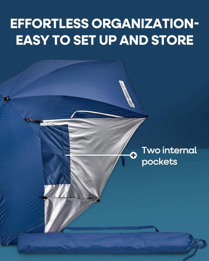 9ft Heavy Duty Outdoor Umbrella With UPF 50 Privacy Panels