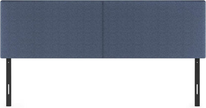 Stylish King Size Upholstered Headboard in Denim