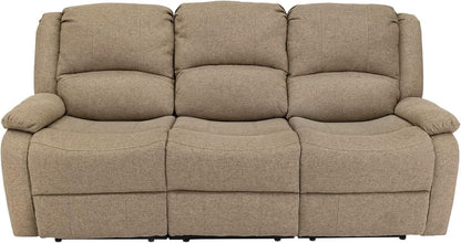 Charles 80In Triple Recliner RV Sofa Oatmeal Zero Wall