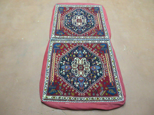 2'X 4' Antique Handmade Turkish Floral Oriental Wool Rug Pillow Case Cushion
