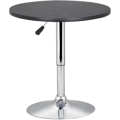 Black Bar Table With 360 Degree Swivel MDF Top Round