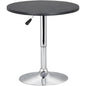 Black Bar Table With 360 Degree Swivel MDF Top Round