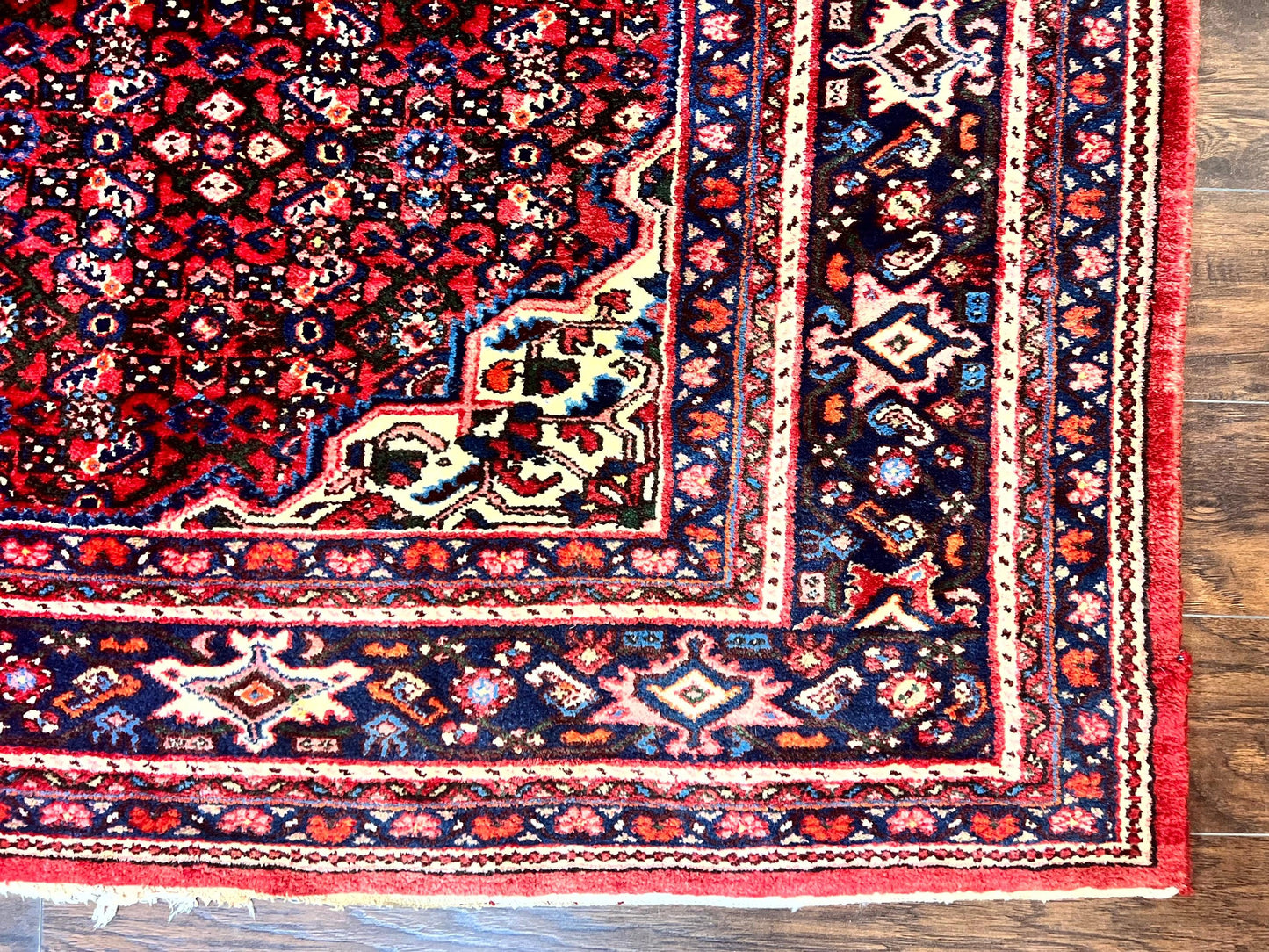 Large Persian Tribal Rug 11x17, Palace Sized Wool Handmade Vintage Carpet, Oversized Hand Knotted Rug, Red, Hamadan Dargazin Rug