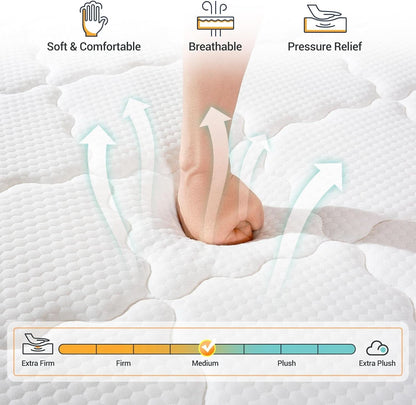 TwelveInch Fullsize MemoryFoam Mattress With Springs