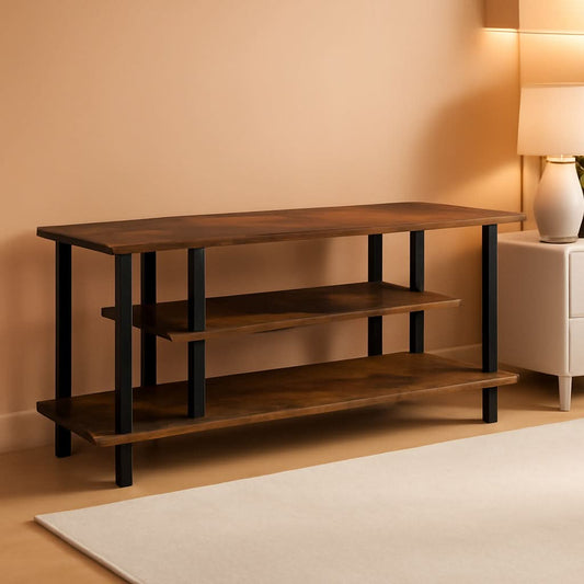 Three-Tier TV Stand Up To 50-Inch TV Tool-Free Assembly