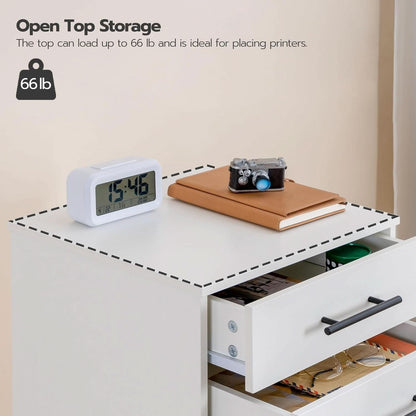 White 7 Drawer File Cabinet Storage For Home Office