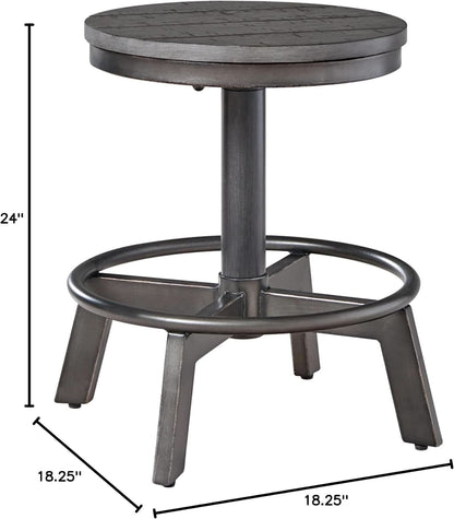 Torjin Gray Industrial Counter Height Stool Set of Two