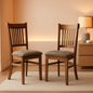 Vancouver Espresso Linen Upholstered Dining Chairs Set of 2