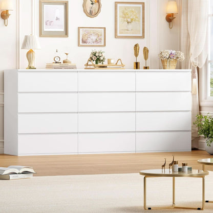White Four Drawer Dresser Ultra Minimalist Cabinet