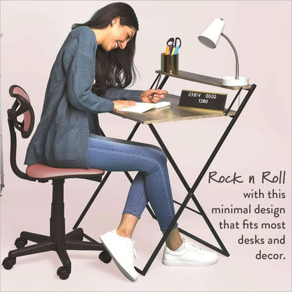 Blush Adjustable Swivel Mesh Desk Chair For Office