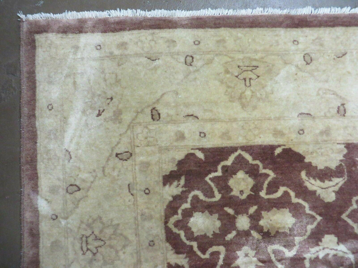 7' X 10' Vintage Fine Handmade Pakistan Peshawar Chobi Floral Wool Rug Vegy Dye