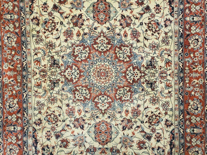 4' X 6' Handmade Ultra Fine Chinese Floral Oriental Wool Rug Hand Knotted Beige