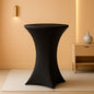 24 Inch Folding Pub Table With Black Height Adjustable