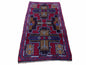 2' 10" X 4' 9" Vintage Handmade Tribal Wool Rug Balouchi Rug Afghan Rug Red Blue