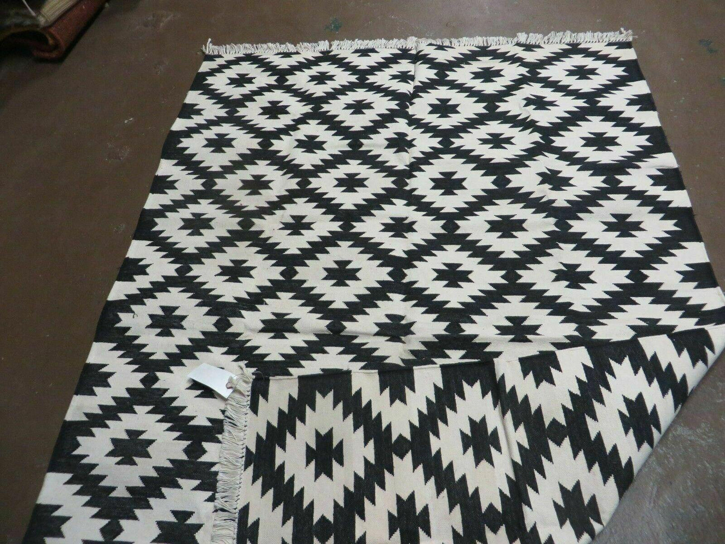 4' X 6' Hand Woven Wool Rug Contemporary Kilim Dhurrie Modern Oriental Area Rug