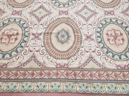 New Needlepoint Rug, 6x9 Needlepoint Carpet, Flatweave Rug, Vicotorian French European English Decor, Elegant Rug for Living Room, Handmade