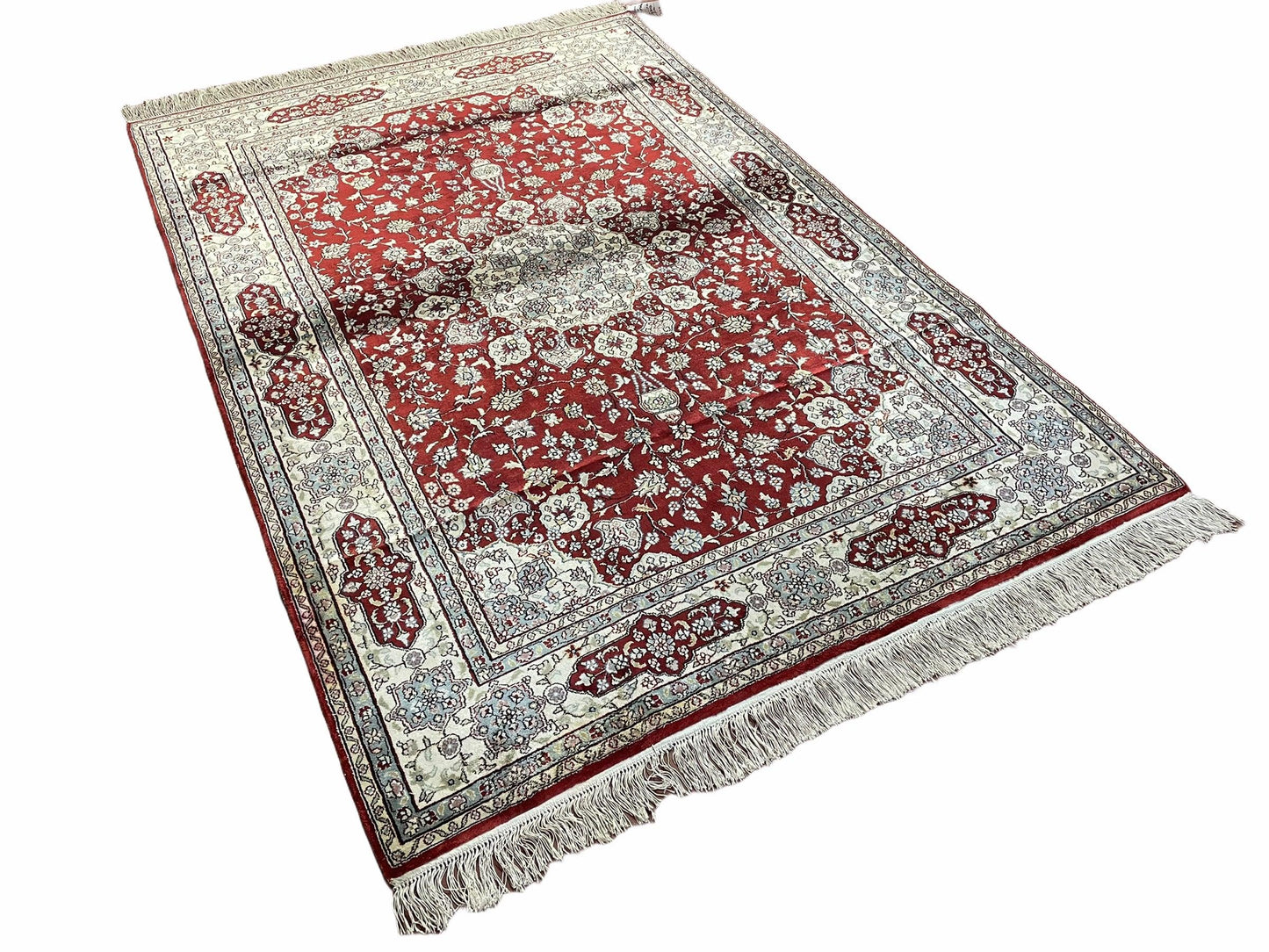 4' X 6' Vintage Fine Handmade Chinese Oriental Silk Rug 400 KPSI Wow