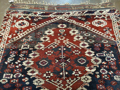 4' X 4' 4" Antique Handmade Turkish Oriental Bergema Wool Veg Dyes Tribal Collectible Rug