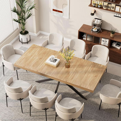 Extendable Wood Dining Table 55 To 70 With Removable Leaves