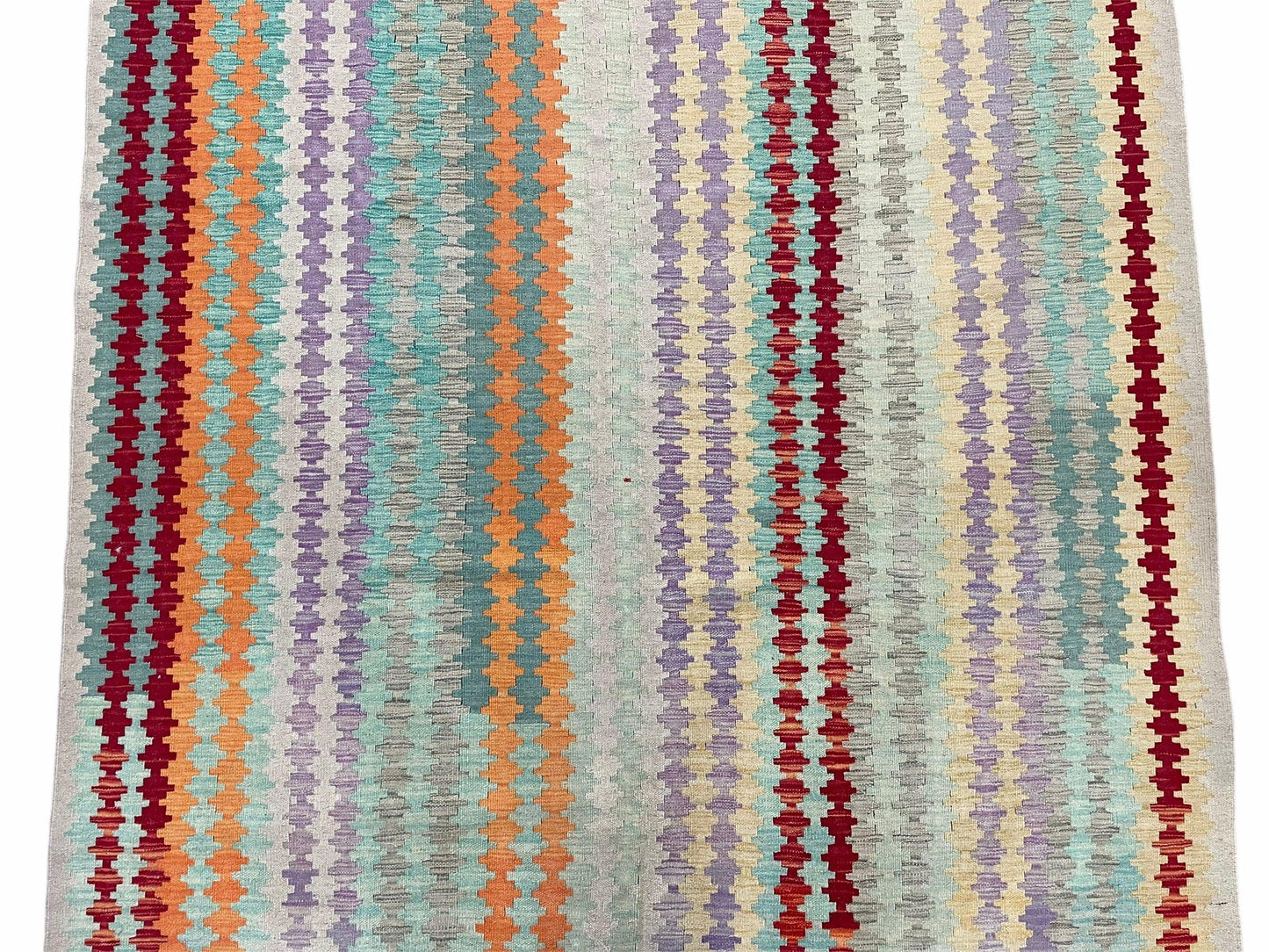 Colorful Kilim Rug 6x8 Multicolor Turkish Kilim Rug 6 x 8 Flat Weave Kilim Playful Anatolian Kilim Wool Kilim New Rug