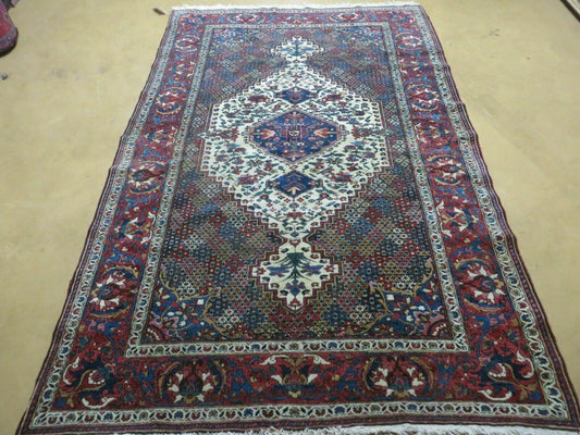 4' X 7' Vintage Handmade Turkish Floral Orient Medallion Wool Veg Dye Rug Nice
