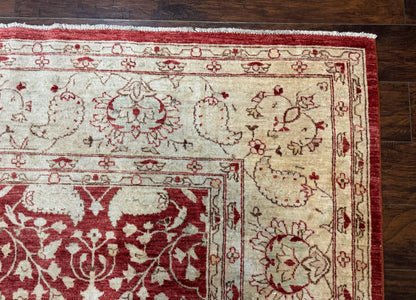 Pakistani Chobi Rug 8x10, Red, Handmade