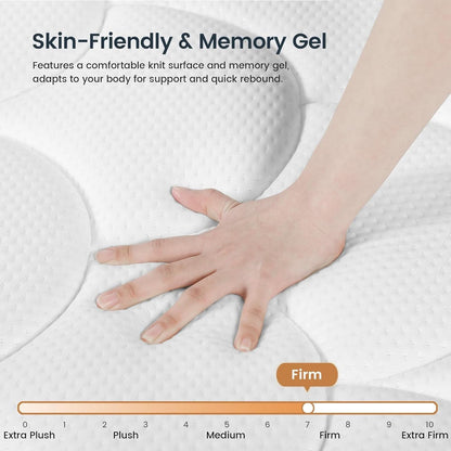 Queen Gel Memory Foam Hybrid Mattress Fourteen Inch Edge Support