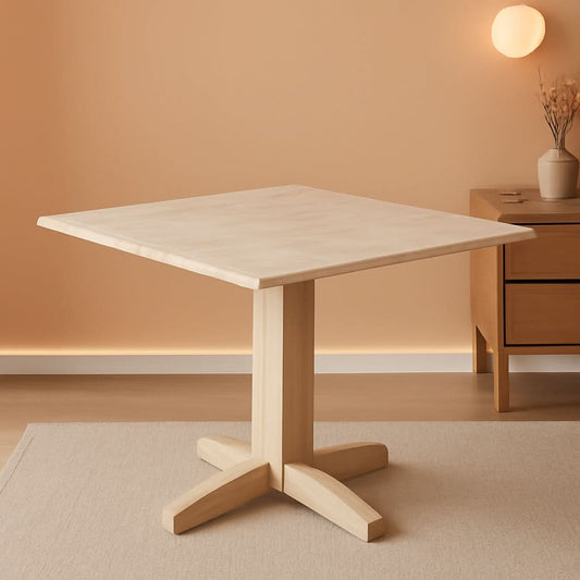 Square Dual Drop Leaf Dining Table With Butcher Block Top