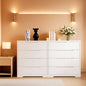 White 4 Drawer Dresser for Bedroom Storage and Clothing Organizer