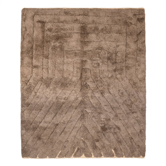 Leading Lines II - Luxury Shag Moroccan Rug