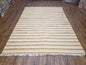 New Indian Striped Blanket, Multicolor Earthern Tones Kilim Rug, Wool Handmade South American Style Blanket, Queen Sized Bedspread 5x8 - 6x8