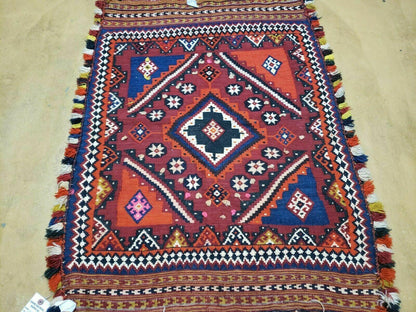 3' X 4' Antique Handmade Turkish Wool Kilim Rug Decorative Seat Cover