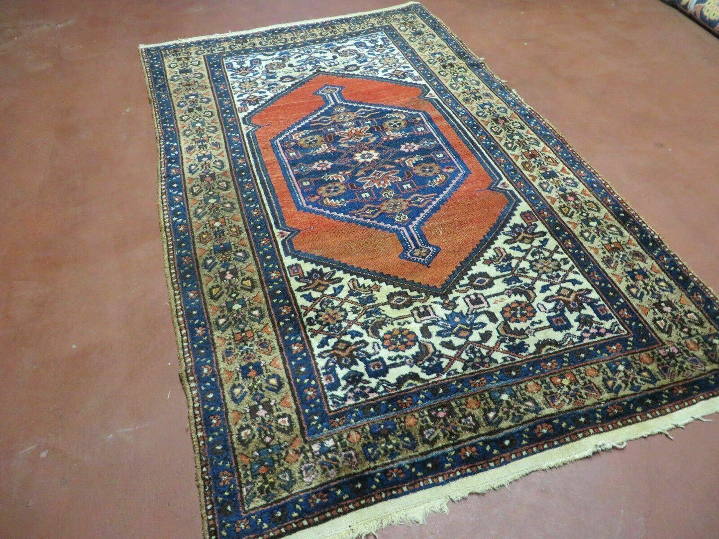 4' X 6' Antique Handmade Turkish Wool Rug Nice
