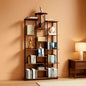 Rustic Brown 6 Tier Bookshelf For Small Living Room