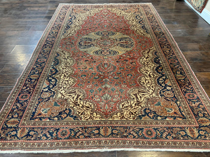 Turkish Kayseri Rug 6x10, Antique Turkish Carpet, Floral Medallion, Oriental Carpet, Red