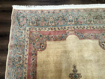 Persian Kerman Rug 6x9, Pastel Colors, Semi Open Field