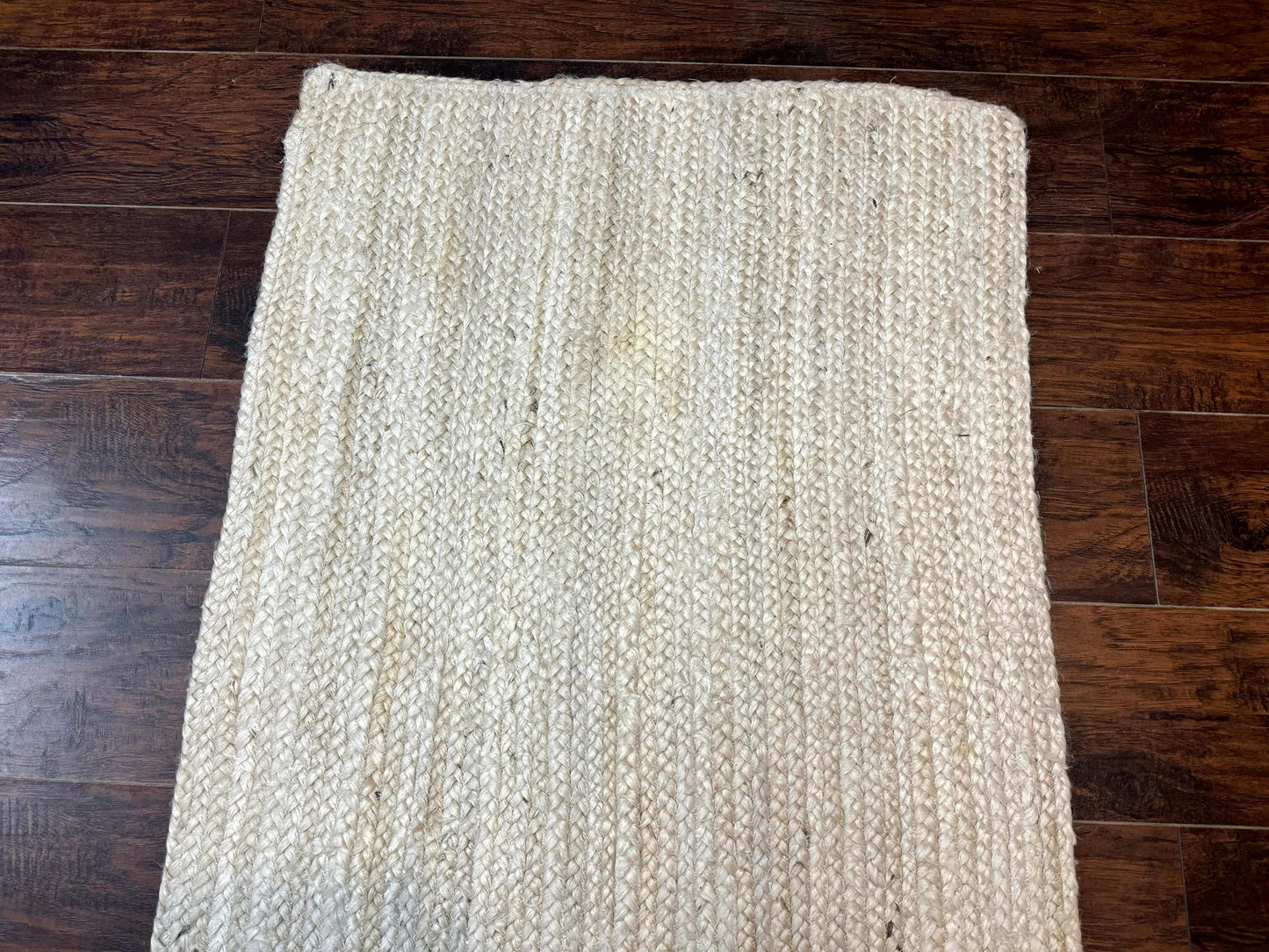 Modern Jute Runner Rug 2.7 x 10, Rug for Hallway or Kitchen, Farmhouse Rug