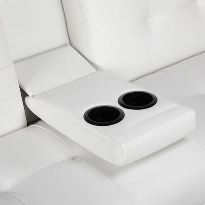 Convertible Sofa Bed With Cup Holders And Adjustable Back