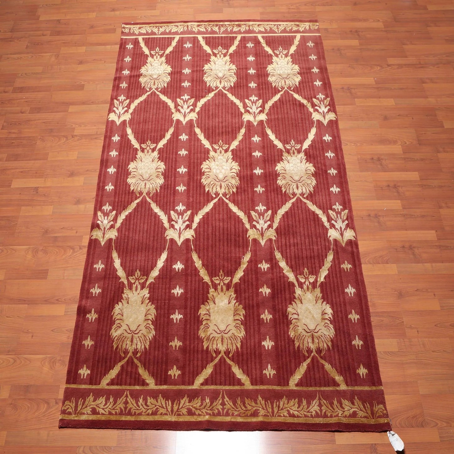 6' x 9' Couristan Hand Knotted Wool & Silk S.fine Damask Tibetan Area Rug Rust