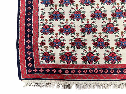 3x5 Vintage Kurdish Senneh Kilim Rug 3 x 5 Heirloom Rug Flatweave Antique Rug Playroom Rug Collectible Rug Beige Kilim