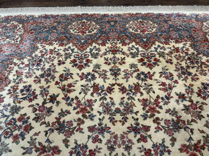 Karastan Rug 8.8 x 12 Ivory Kirman #788, Original 700 Series, Wool Karastan Carpet, Karastan Area Rug, Vintage Karastan, Living Room Rug