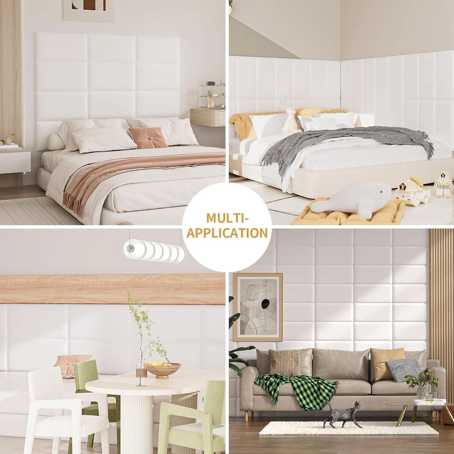 Self-Adhesive 3D Upholstered Wall Panels for Bedrooms