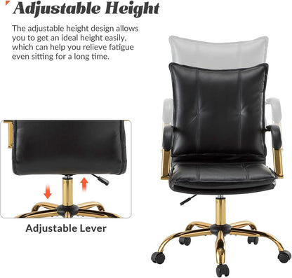 Black Office Desk Chair With Adjustable Height Elegant