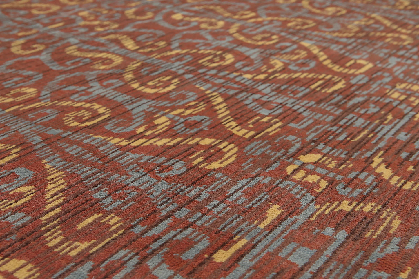 5' x 8' Hand Knotted 100% Wool Transitional Oriental Area rug Rust