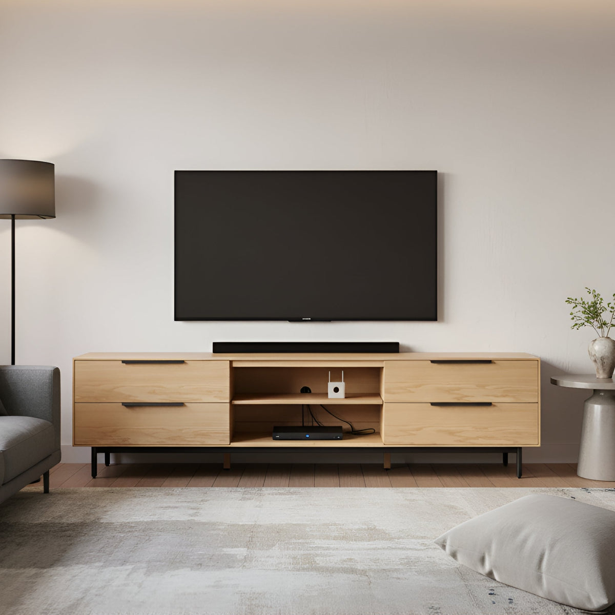 Akira TV Console, Light Oak