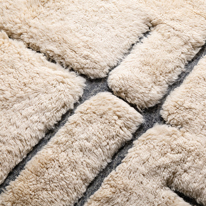 Whispered Lines - Luxury Shag Moroccan Rug