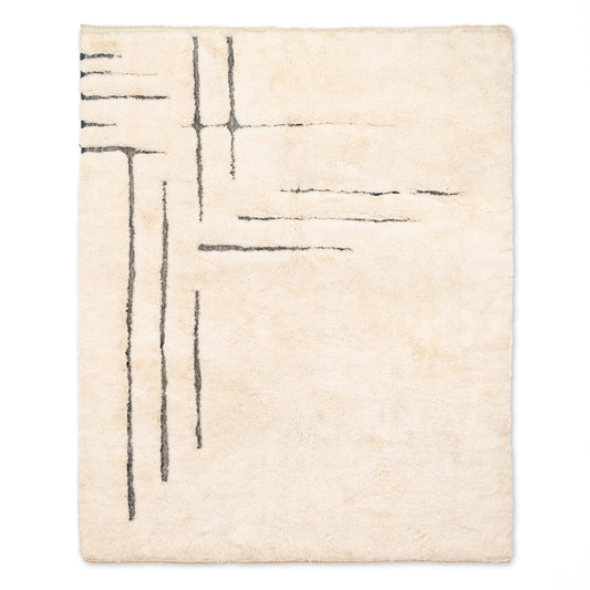 Whispered Lines - Luxury Shag Moroccan Rug