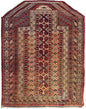 Antique 1890’s Turkoman Prayer Rug or Namazlyk 4’ x 5’2”