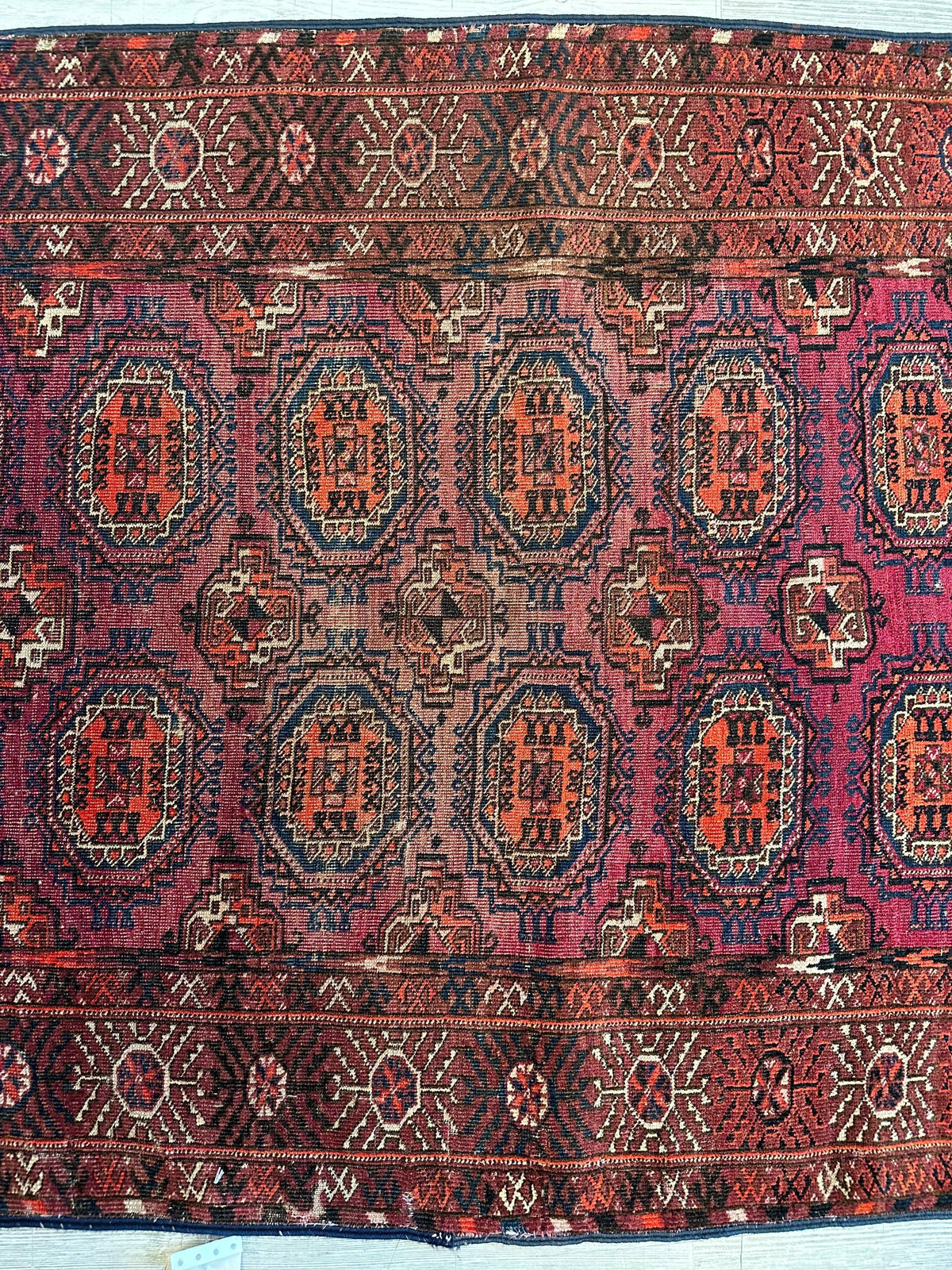 Antique 1910’s Tribal Turkoman Rug 3’ x 4’1”